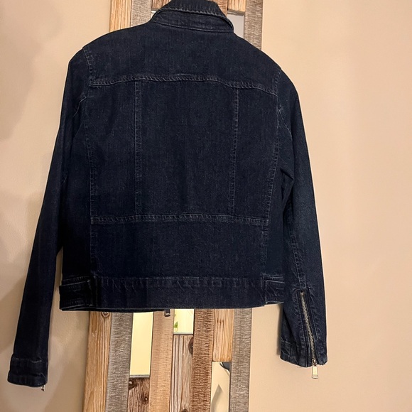 LOFT Dark Blue Denim Jacket XS petite - Picture 6 of 13